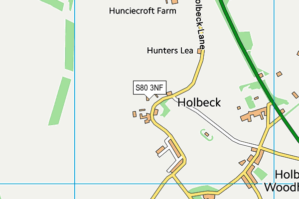 S80 3NF map - OS VectorMap District (Ordnance Survey)