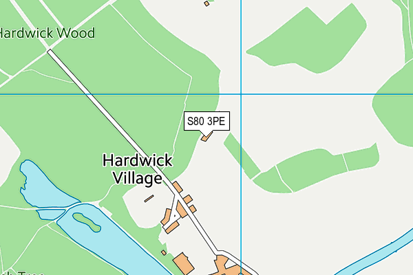 S80 3PE map - OS VectorMap District (Ordnance Survey)