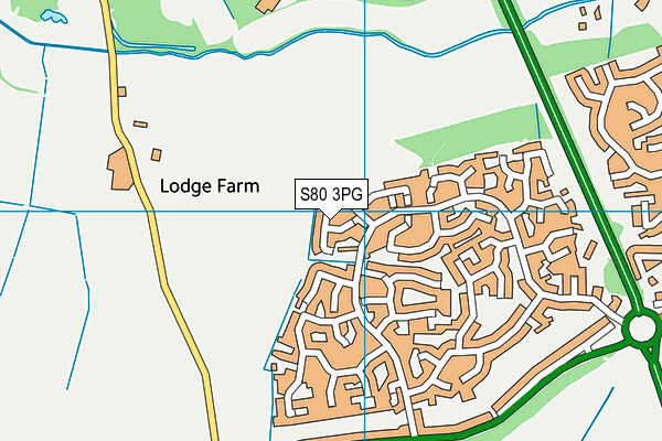 S80 3PG map - OS VectorMap District (Ordnance Survey)