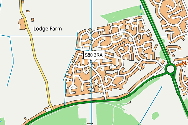 S80 3RA map - OS VectorMap District (Ordnance Survey)