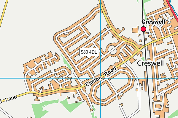 S80 4DL map - OS VectorMap District (Ordnance Survey)