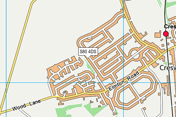 S80 4DS map - OS VectorMap District (Ordnance Survey)