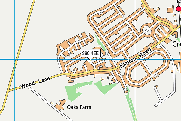 S80 4EE map - OS VectorMap District (Ordnance Survey)