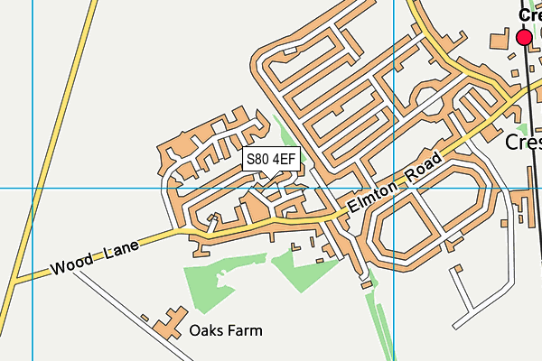 S80 4EF map - OS VectorMap District (Ordnance Survey)