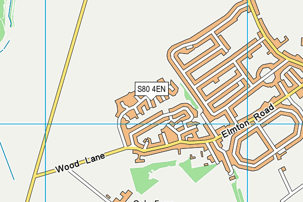 S80 4EN map - OS VectorMap District (Ordnance Survey)