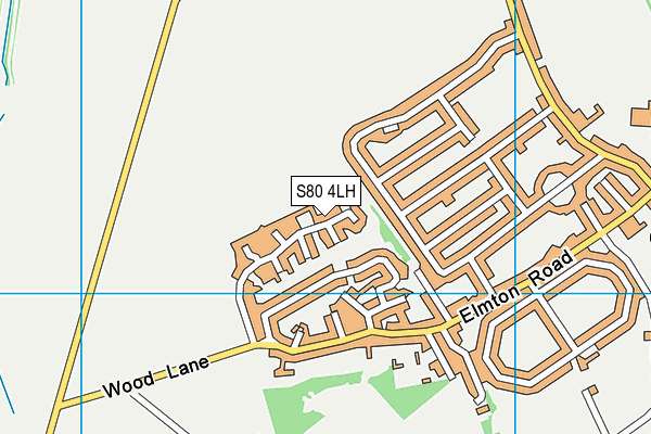S80 4LH map - OS VectorMap District (Ordnance Survey)