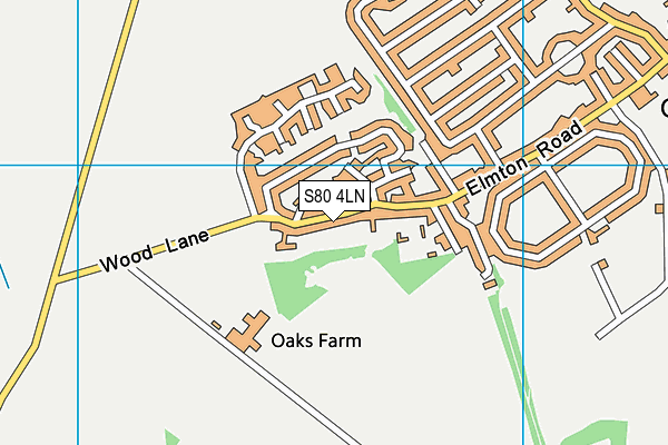 S80 4LN map - OS VectorMap District (Ordnance Survey)