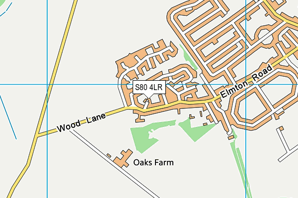 S80 4LR map - OS VectorMap District (Ordnance Survey)