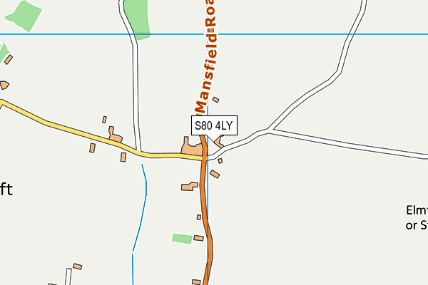 S80 4LY map - OS VectorMap District (Ordnance Survey)