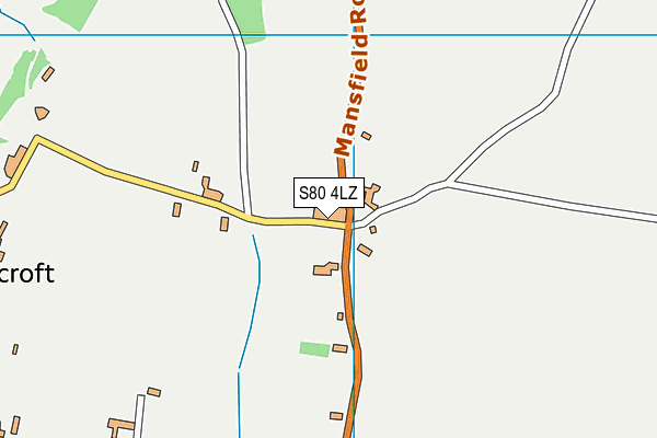 S80 4LZ map - OS VectorMap District (Ordnance Survey)
