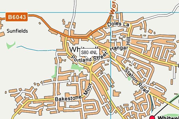 S80 4NL map - OS VectorMap District (Ordnance Survey)