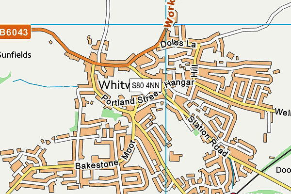 S80 4NN map - OS VectorMap District (Ordnance Survey)