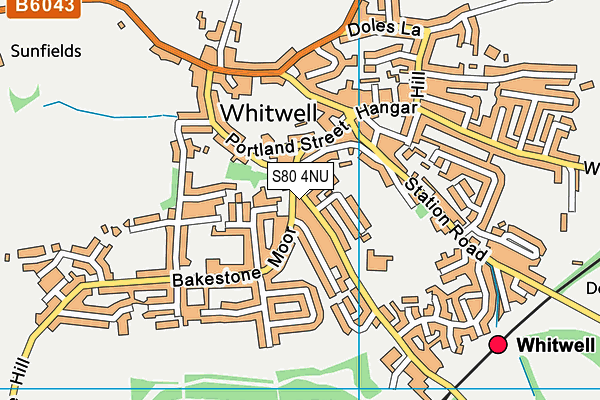 S80 4NU map - OS VectorMap District (Ordnance Survey)
