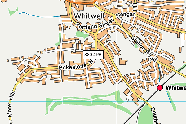 S80 4PB map - OS VectorMap District (Ordnance Survey)