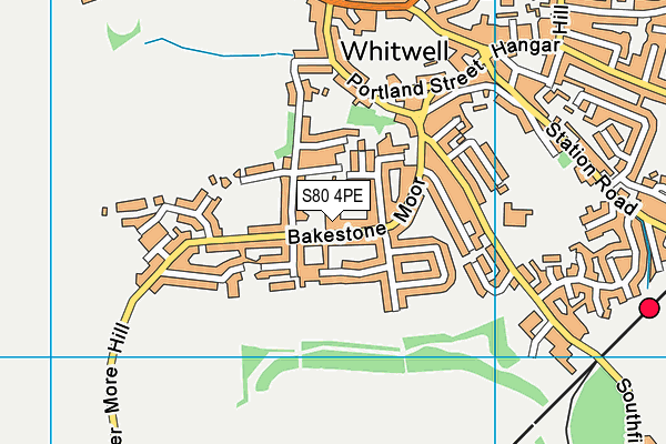 S80 4PE map - OS VectorMap District (Ordnance Survey)