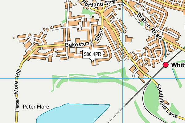 S80 4PR map - OS VectorMap District (Ordnance Survey)