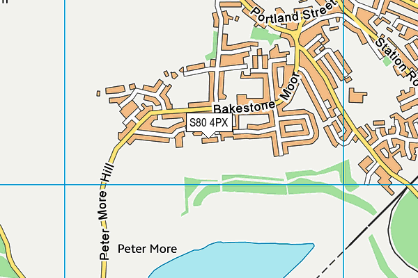 S80 4PX map - OS VectorMap District (Ordnance Survey)
