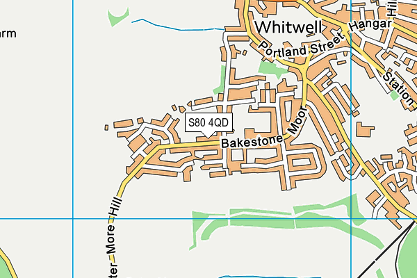 S80 4QD map - OS VectorMap District (Ordnance Survey)