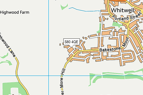 S80 4QE map - OS VectorMap District (Ordnance Survey)