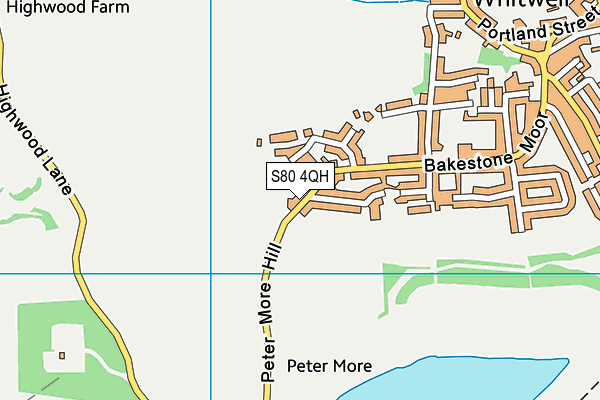 S80 4QH map - OS VectorMap District (Ordnance Survey)