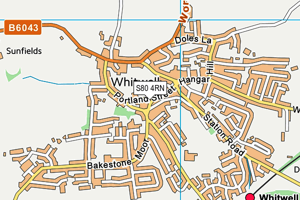 S80 4RN map - OS VectorMap District (Ordnance Survey)