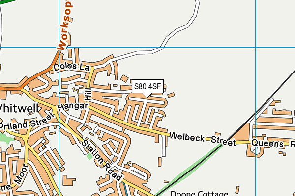 S80 4SF map - OS VectorMap District (Ordnance Survey)