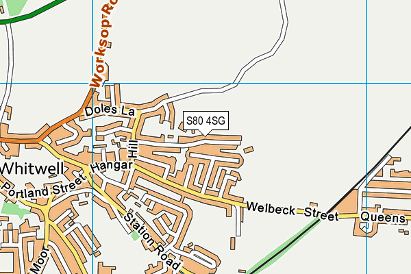 S80 4SG map - OS VectorMap District (Ordnance Survey)