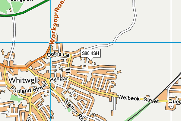 S80 4SH map - OS VectorMap District (Ordnance Survey)