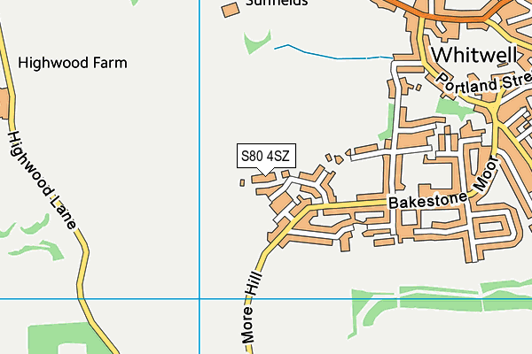 S80 4SZ map - OS VectorMap District (Ordnance Survey)