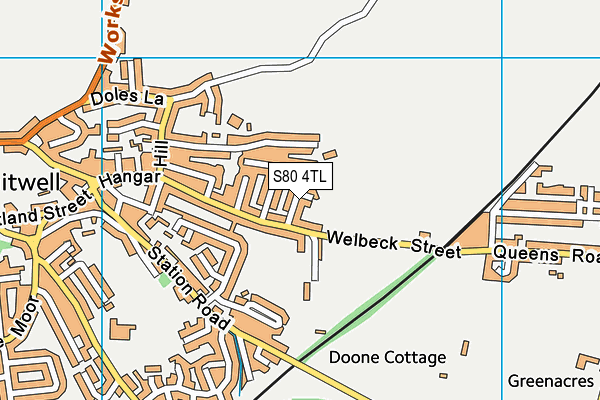 S80 4TL map - OS VectorMap District (Ordnance Survey)