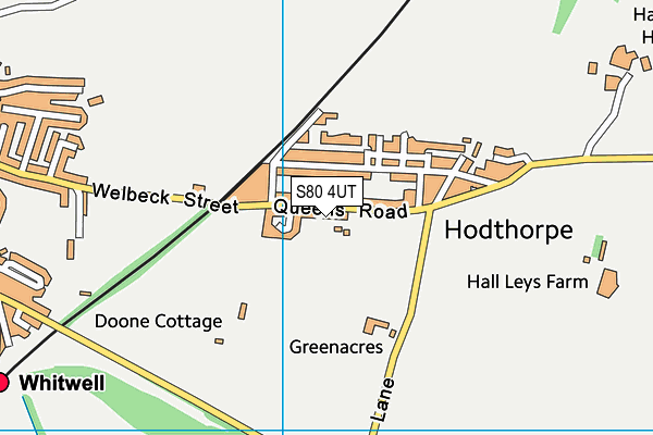 Hodthorpe Primary School map (S80 4UT) - OS VectorMap District (Ordnance Survey)
