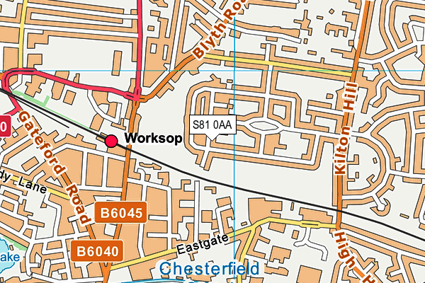 S81 0AA map - OS VectorMap District (Ordnance Survey)