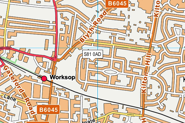 S81 0AD map - OS VectorMap District (Ordnance Survey)