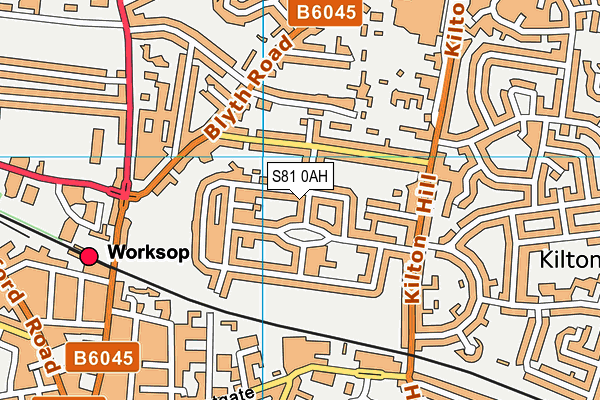 S81 0AH map - OS VectorMap District (Ordnance Survey)