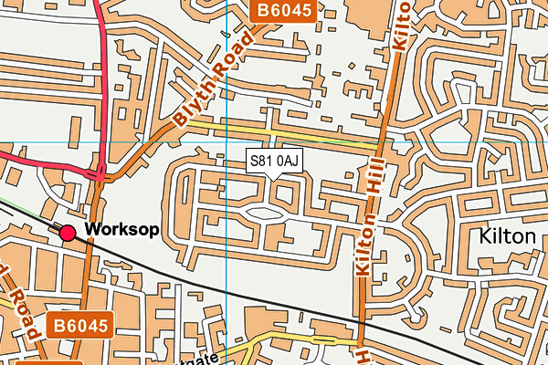 S81 0AJ map - OS VectorMap District (Ordnance Survey)