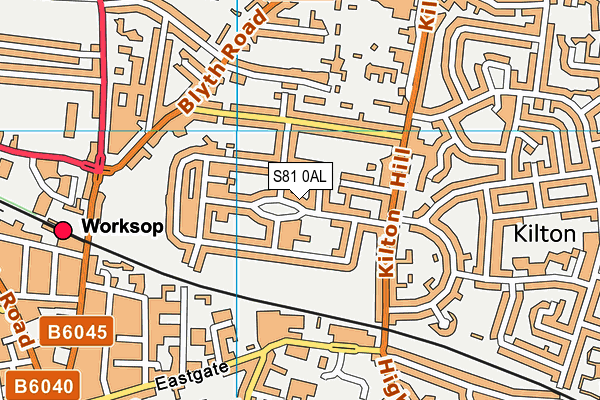 S81 0AL map - OS VectorMap District (Ordnance Survey)