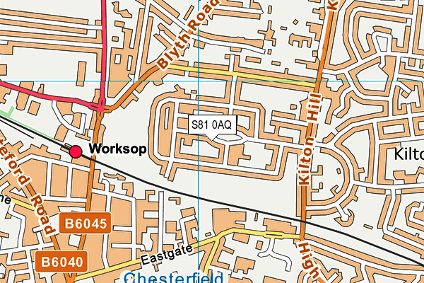 S81 0AQ map - OS VectorMap District (Ordnance Survey)