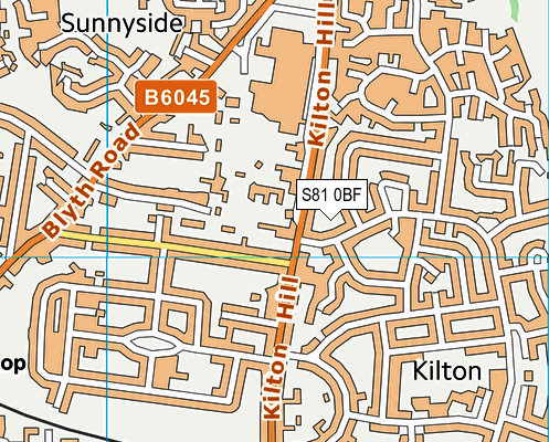 S81 0BF map - OS VectorMap District (Ordnance Survey)