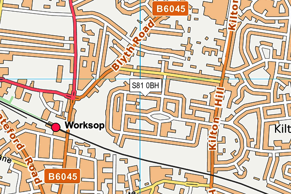 S81 0BH map - OS VectorMap District (Ordnance Survey)