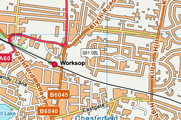 S81 0BL map - OS VectorMap District (Ordnance Survey)