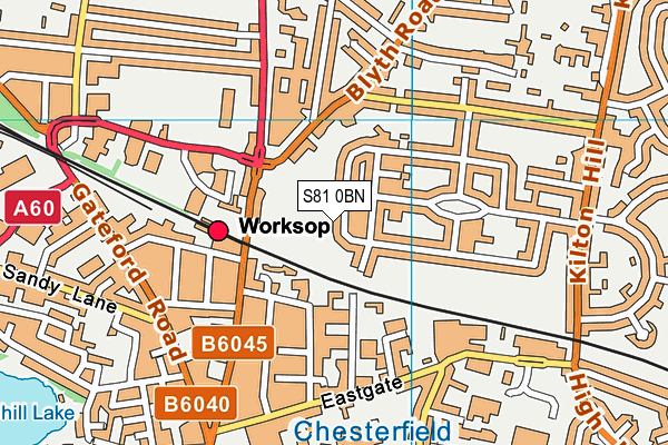 S81 0BN map - OS VectorMap District (Ordnance Survey)