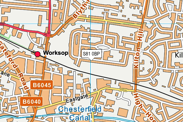 S81 0BP map - OS VectorMap District (Ordnance Survey)