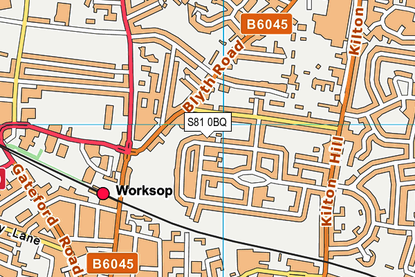 S81 0BQ map - OS VectorMap District (Ordnance Survey)