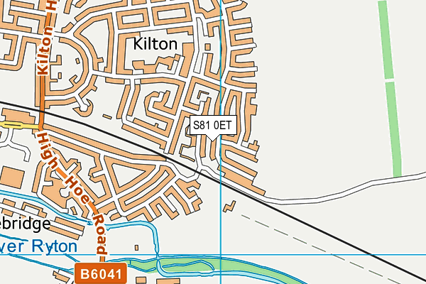 S81 0ET map - OS VectorMap District (Ordnance Survey)