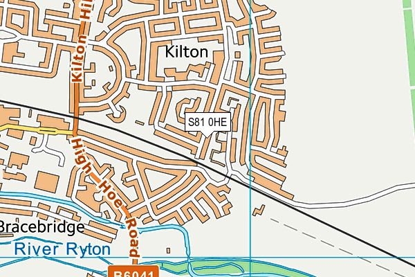 S81 0HE map - OS VectorMap District (Ordnance Survey)