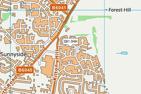 S81 0HH map - OS VectorMap District (Ordnance Survey)