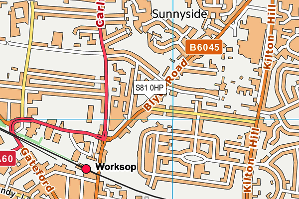 S81 0HP map - OS VectorMap District (Ordnance Survey)