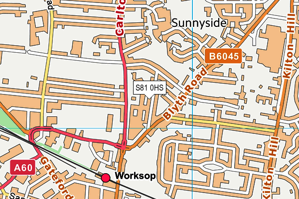 S81 0HS map - OS VectorMap District (Ordnance Survey)