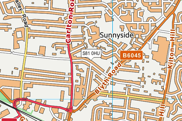 S81 0HU map - OS VectorMap District (Ordnance Survey)