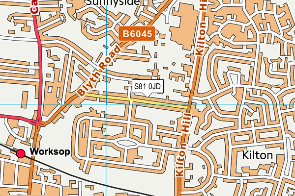 S81 0JD map - OS VectorMap District (Ordnance Survey)